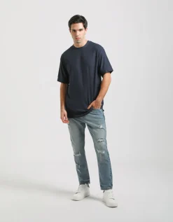 T-shirt viscosa strutturata